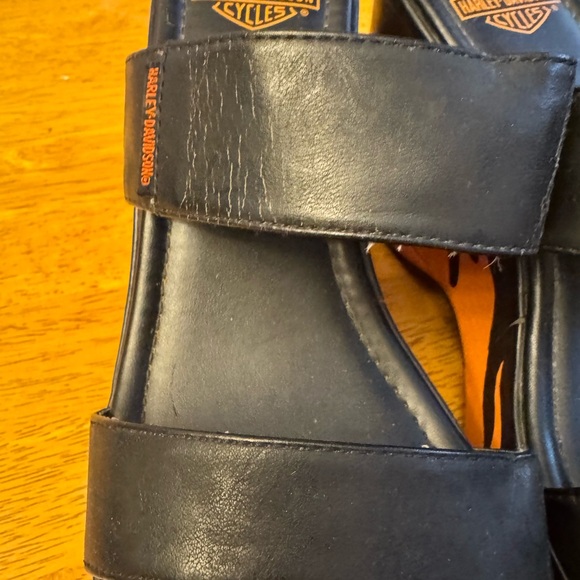 Y2K Harley-Davidson Black and Orange Sandals - Picture 9 of 13